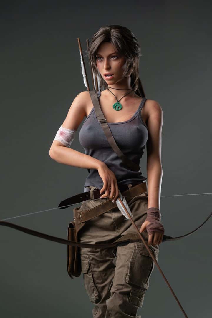 Lara Croft: 166cm E-cup Anime Silicone Sex Doll Review - Game Lady Doll with ROS Head